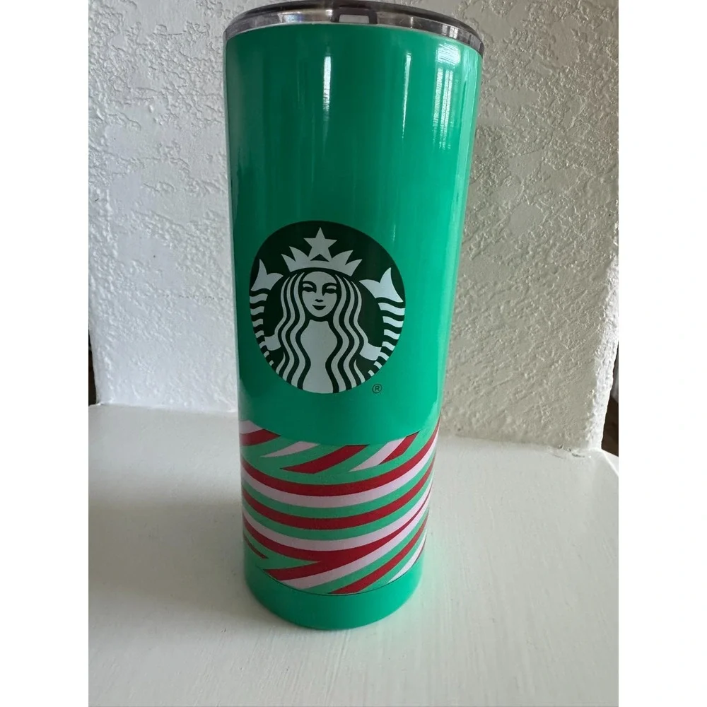 Starbucks Metal Coffee Tea Tumbler Cup 19 oz‎ Christmas Green 2024